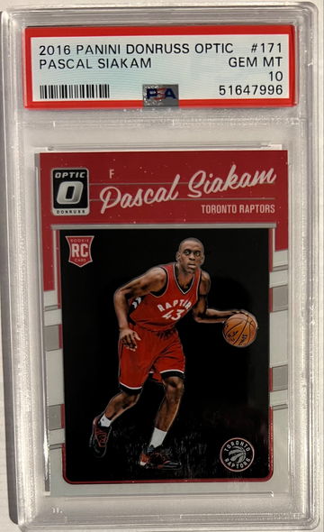 2016 Donruss Optic Pascal Siakam Rookie PSA 10 Raptors