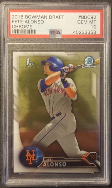 2016 Bowman Chrome Pete Alonso PSA 10 New York Mets