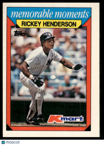 1988 Topps Kmart Memorable Moments Rickey Henderson #13
