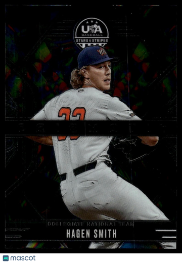 2026 Panini Stars & Stripes Prizm USA Baseball Hagen Smith #19 Prizmatic