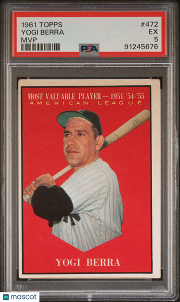 1961 Topps Yogi Berra #472 MVP PSA 5