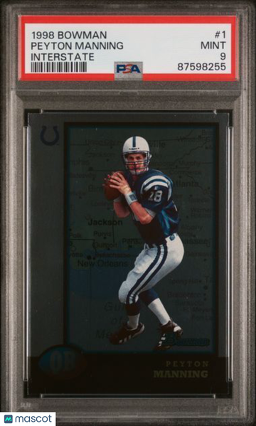 1998 Bowman Peyton Manning #1 Interstate PSA 9