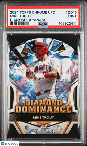 2024 Topps Chrome Update Diamond Dominance Mike Trout #DD16 PSA 9