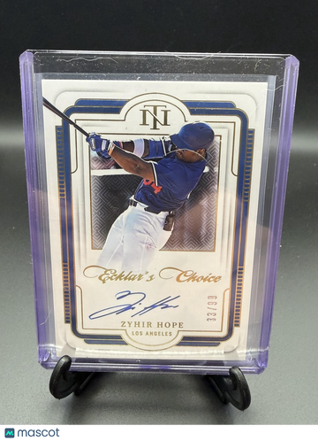 2025 Panini National Treasures Zyhir Hope #EC-ZHP Ecklar’s Choice Signatures SN AU