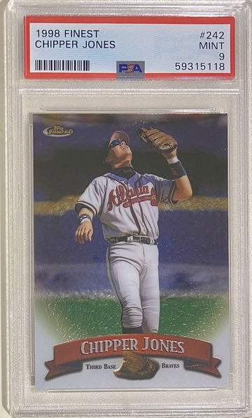 1998 Finest~Chipper Jones~#242~Atlanta Braves~PSA FRESH~MINT 9