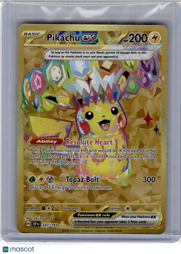Surging Sparks Pikachu ex Gold Hyper Rare #247