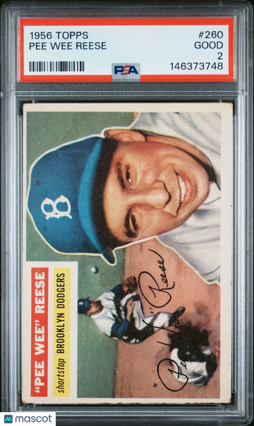1956 Topps Pee Wee Reese PSA 2