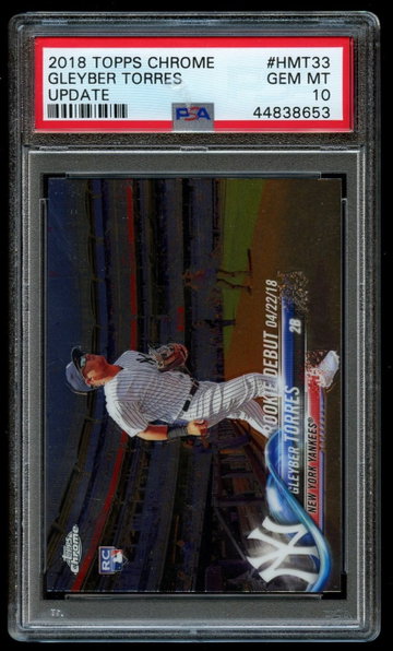 Gleyber Torres 2018 Topps Chrome Update PSA 10 Gem Mint RC #HMT33