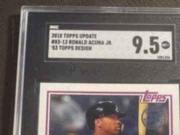 Graded 2018 Topps Ronald Acuna Jr. Atlanta Braves Trading Card 9.5