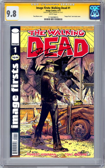 WALKING DEAD #1 CGC-SS 9.8 SIGNED ROBERT KIRKMAN IMAGE FIRSTS REPRINT SDCC 2012