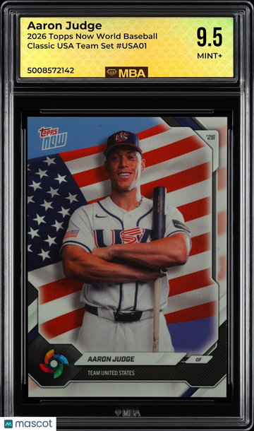 2026 Topps Now World Baseball Classic Aaron Judge #USA01 USA Team Set MBA 9.5
