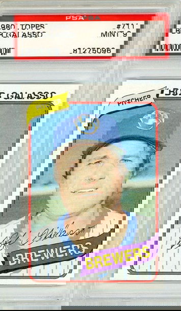 1980 Topps Bob Galasso #711 PSA 9 P1304