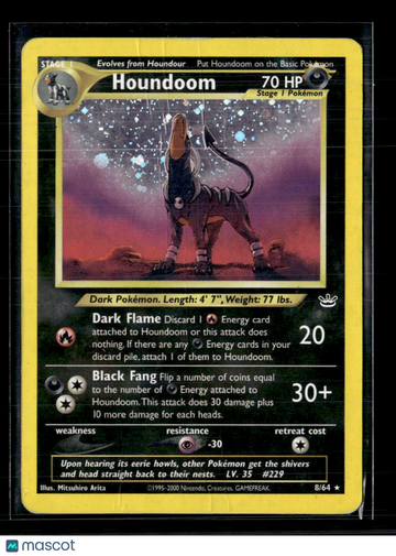 2001 Neo Discovery Houndoom Holo Rare #8/64
