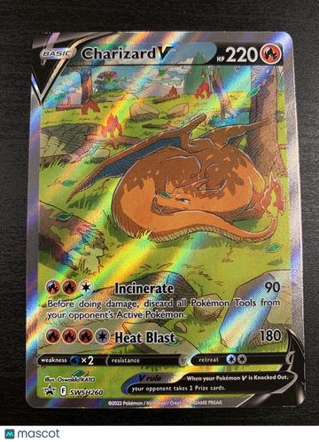 2022 Sword & Shield Charizard V Holo Black Star Promo FA #SWSH260