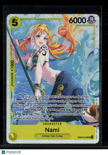 2024 One Piece Card Game Extra Booster Memorial Collection Nami Holo Straw Hat Crew Special #EB01-053