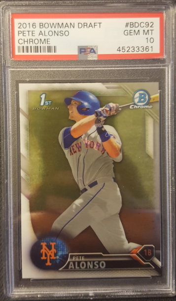 2016 Bowman Chrome Pete Alonso PSA 10 New York Mets