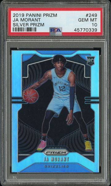 2019 Panini Prizm Ja Morant #249 SILVER PRIZM PSA 10