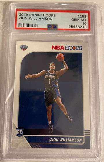 2019 Panini Hoops Zion Williamson PSA 10 Rookie Card
