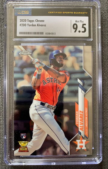 2020 Topps Chrome Yordan Alvarez Rookie Card CSG 9.5 Mint Plus