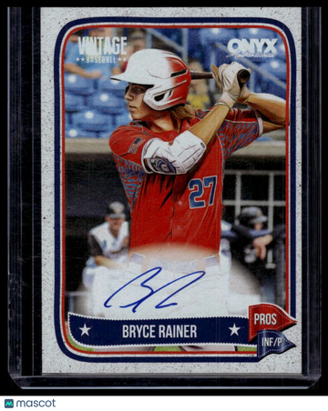 2024 Onyx Vintage Bryce Rainer #VABRRA Autographs AU