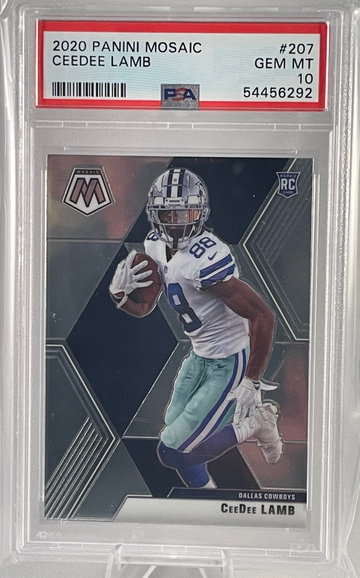 2020 Panini Mosaic CeeDee Lamb #207 PSA 10 Rookie