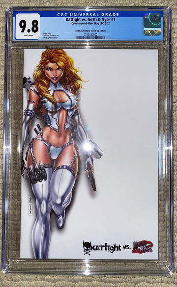 Katfight Vs. Notti & Nyce #1 CGC 9.8 NM/MINT Rare Sketch “Red Handed” Variant Tyndall Cover Low Print Make Offer