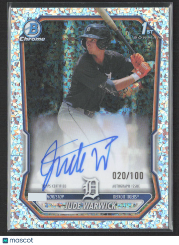 2026 Bowman Chrome Jude Warwick #CPA-JW Atomic Refractor /100 1st Bowman