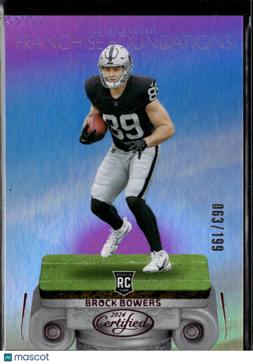 Brock Bowers 2024 Panini Certified Franchise Foundations RC Las Vegas Raiders