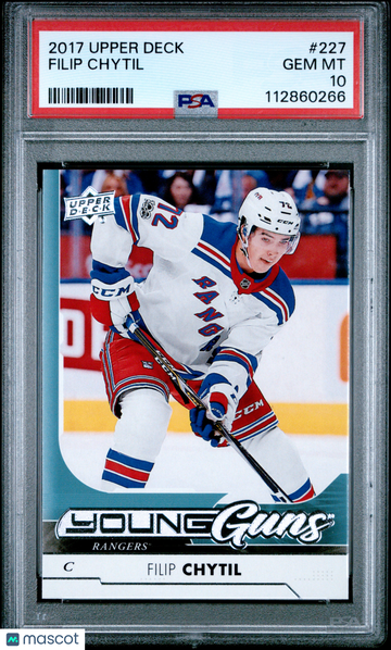 2017-18 Upper Deck Filip Chytil #227 Young Guns Rookie PSA 10