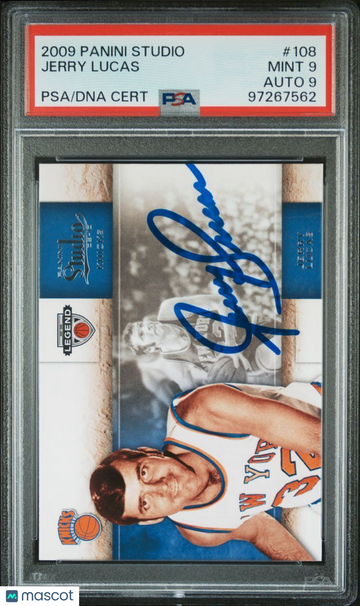 2009 Panini Studio Jerry Lucas #108 PSA 10 Auto 9