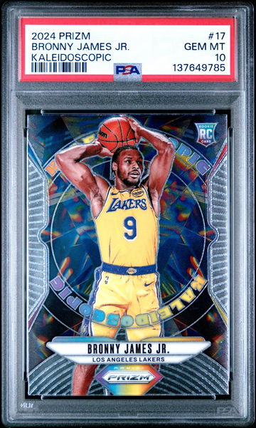 2024 Panini Prizm Kaleidoscopic Bronny James Jr. #17 PSA 10