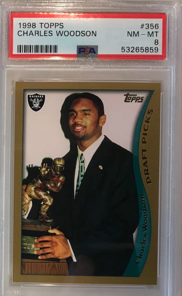 Charles Woodson Rookie RC - 1998 Topps #356 - PSA 8