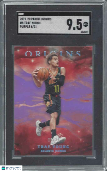 2019 Panini Origins Trae Young #8 Purple SGC 9.5