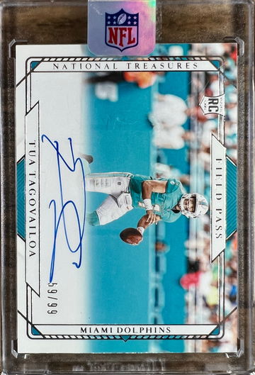 Tua Tagovailoa 2020 National Treasures Field Pass Rookie Auto /99 FP-TT