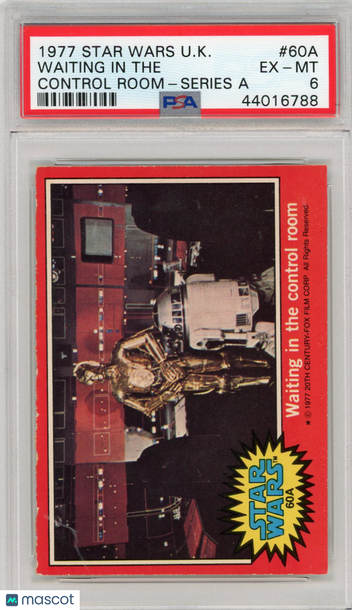 1977 Star Wars U.K. Series A Waiting In The Control Room #60A PSA 6