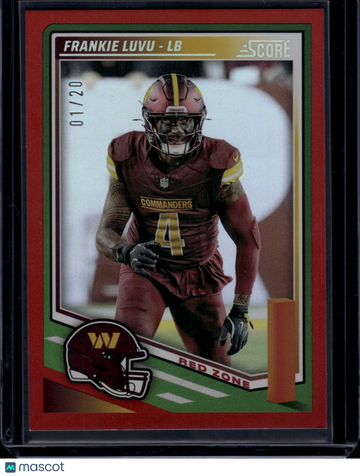 2025 Panini Score Red Zone Frankie Luvu #108 /20
