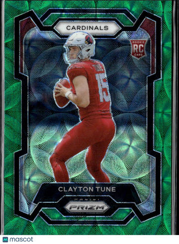 2023 Panini Prizm Clayton Tune #302 Green Scope /75 RC