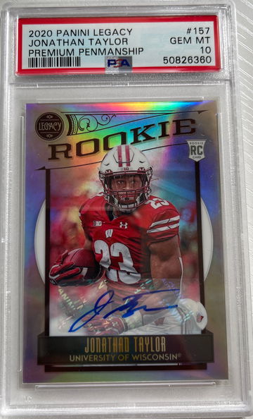 2020 Panini Legacy Jonathan Taylor Auto Silver PSA 10 SSP