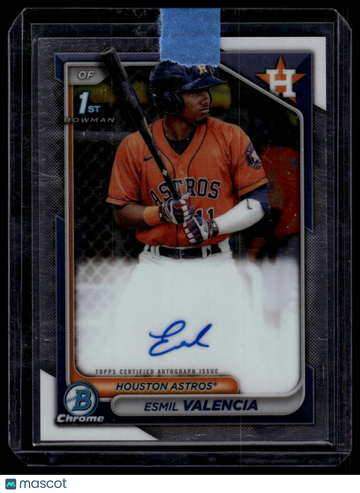 2024 Bowman Esmil Valencia #CPA-EVI Chrome Prospect Autographs AU