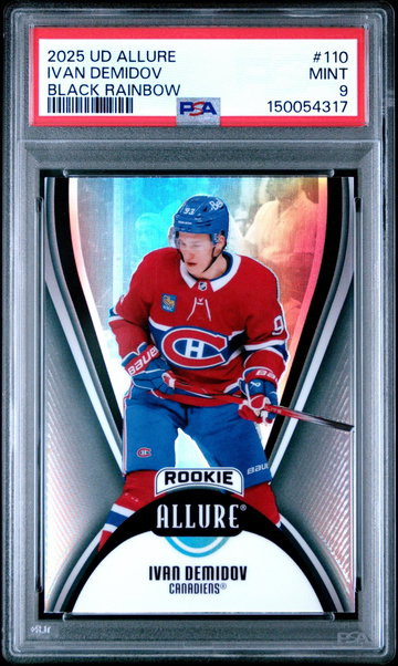 2025 Upper Deck Allure Black Rainbow Ivan Demidov #110 PSA 9