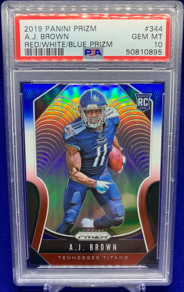 2019 Panini Prizm AJ Brown - Red White Blue - PSA 10