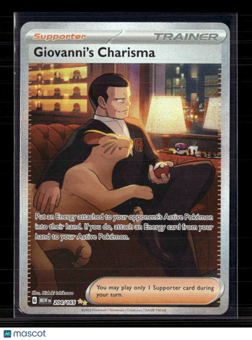 2023 Scarlet & Violet 151 Giovanni's Charisma Holo Secret Rare FA SAR #204/165