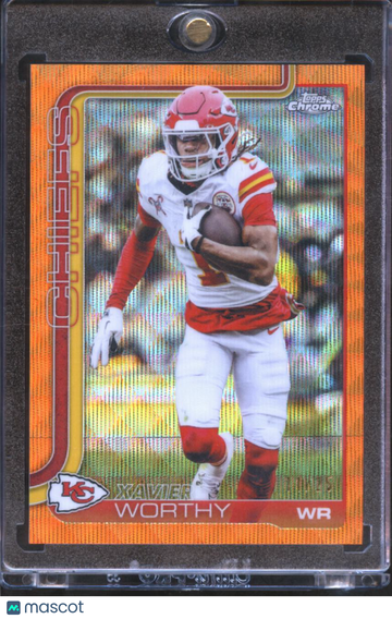 2025 Topps Chrome Xavier Worthy #145 Orange Wave