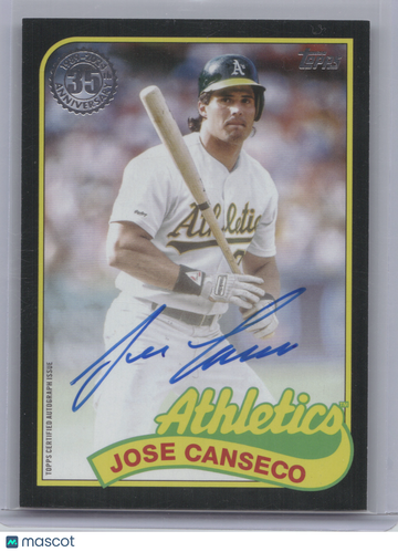 2024 Topps 1989 Topps Baseball Autograph Card Jose Canseco #89BA-JCA Black Border /199