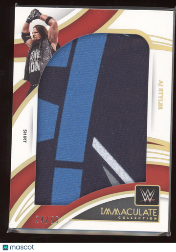 2022 Panini Immaculate Collection AJ Styles #JM-AJS /50 Superstar-worn/used material Shirt