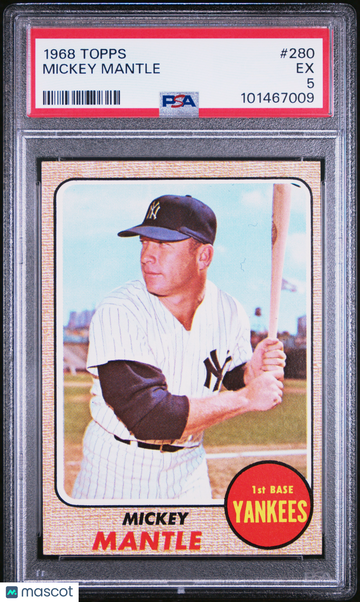 1968 Topps Mickey Mantle #280 PSA 5