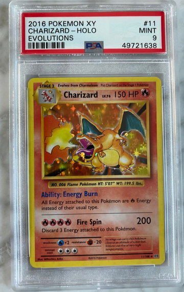 Charizard Evolutions Holo PSA 9 