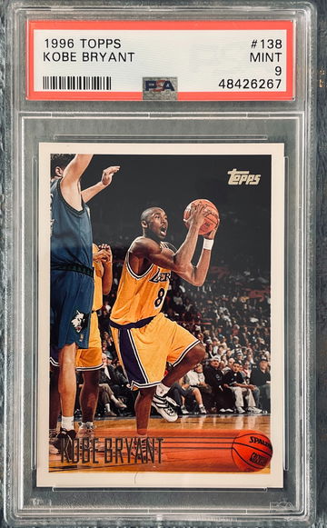 Kobe Bryant Topps 1996 Rookie #138 Mint PSA 9