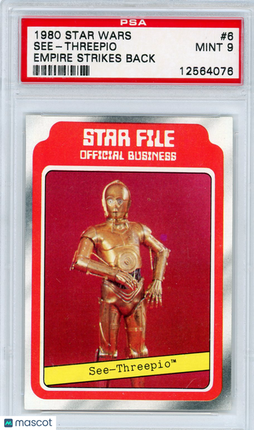 1980 Star Wars Empire Strikes Back See-Threepio #6 PSA 9