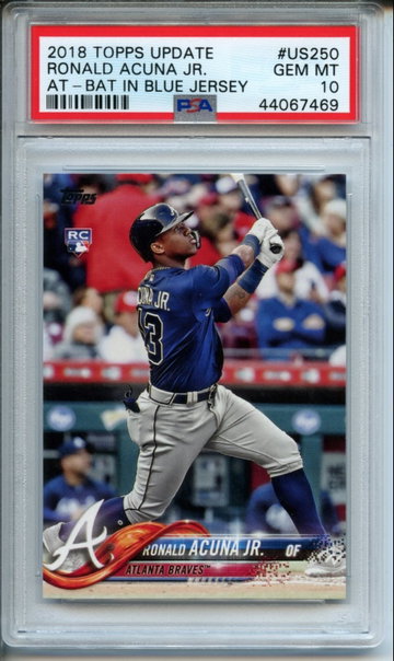 2018 Topps Update Ronald Acuna Jr #US250 PSA Gem Mint 10